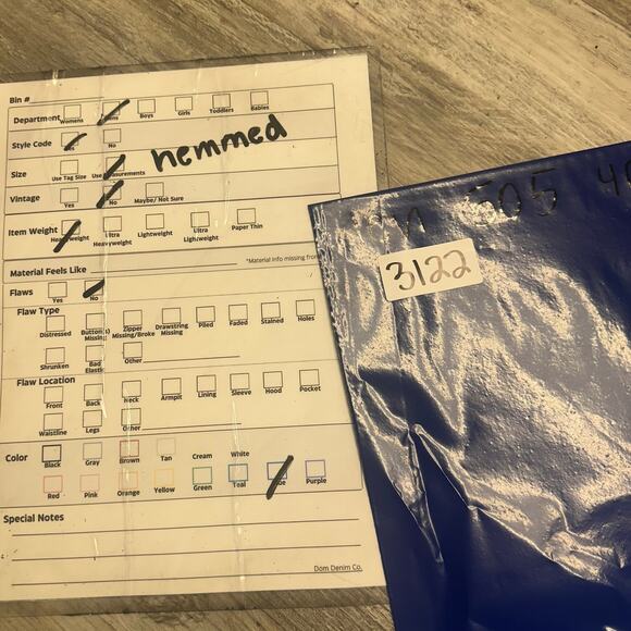 Levis 505 Dark Wash Faded Blue Mens 40x28 Regular Straight Stretch Jeans Red Tab - Picture 9 of 12